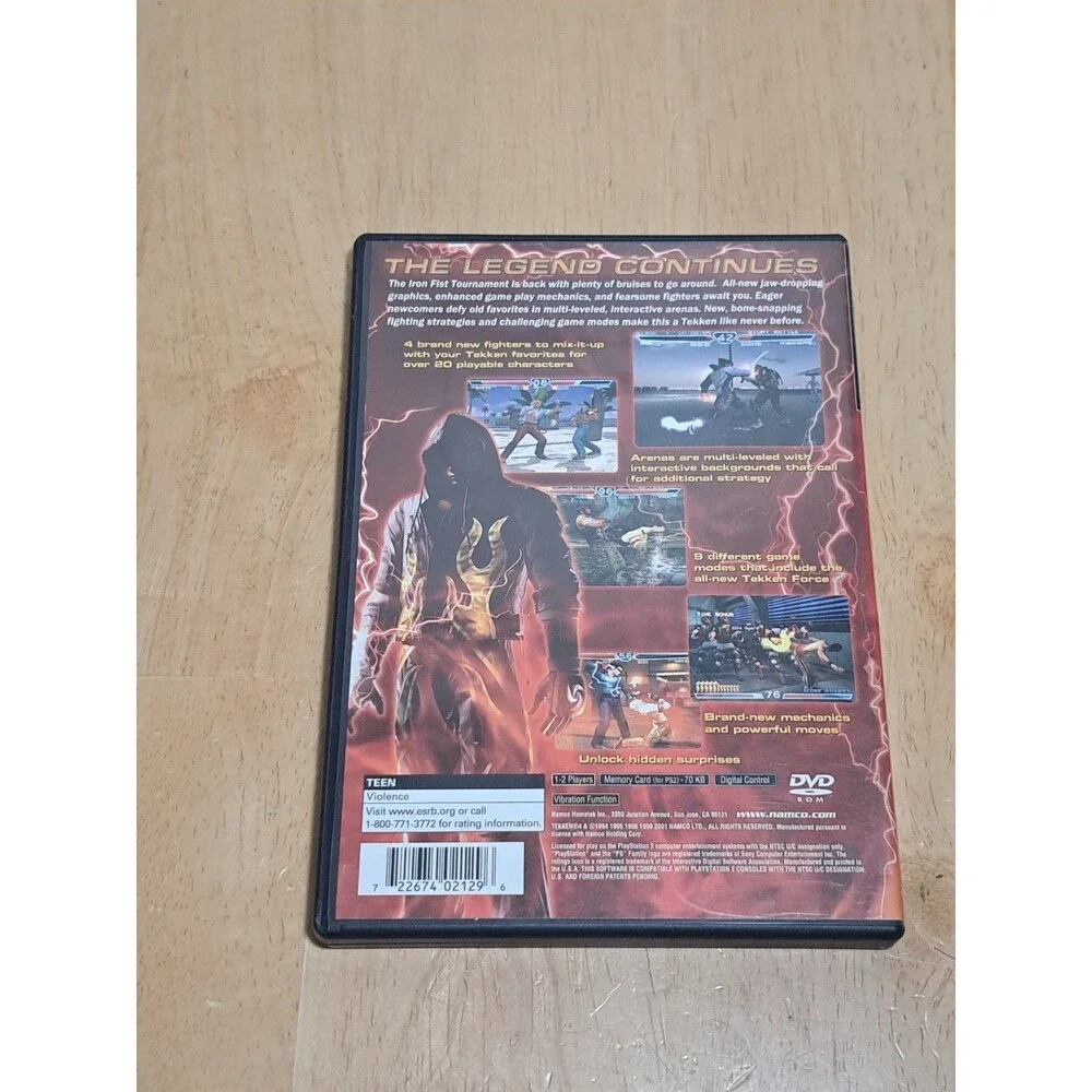 Tekken 4 (Sony PlayStation 2, PS2) Black Label w/ Manual